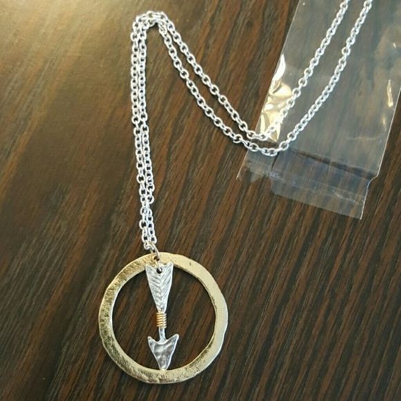 Long Bohemian Arrow Necklace - Picture 2 of 4
